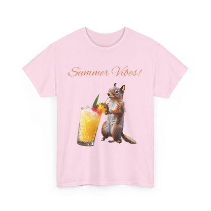 Summer Squirrel Chill Unisex Heavy Cotton Tee - S-Mart Shop Smart Treasures