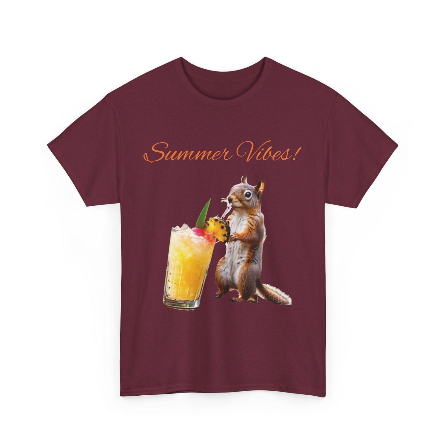 Summer Squirrel Chill Unisex Heavy Cotton Tee - S-Mart Shop Smart Treasures