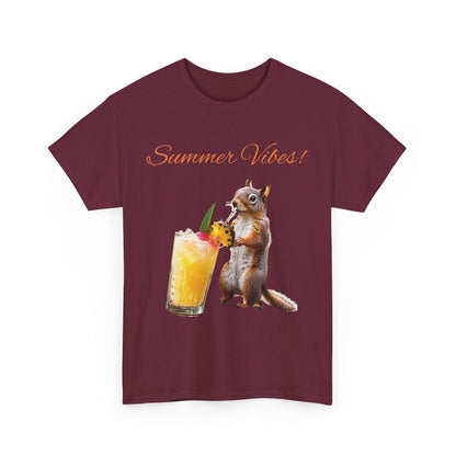 Summer Squirrel Chill Unisex Heavy Cotton Tee - S-Mart Shop Smart Treasures