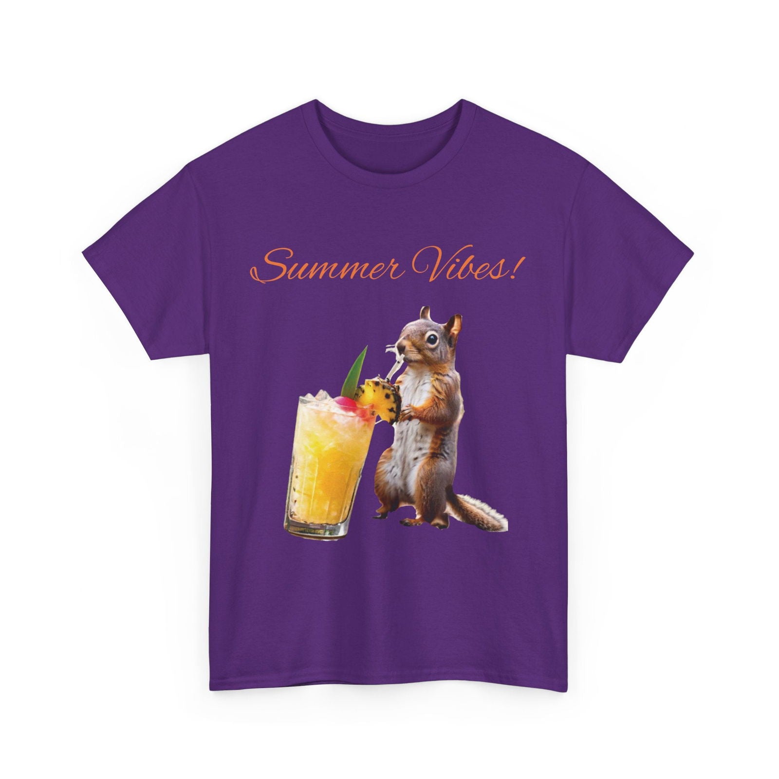 Summer Squirrel Chill Unisex Heavy Cotton Tee - S-Mart Shop Smart Treasures