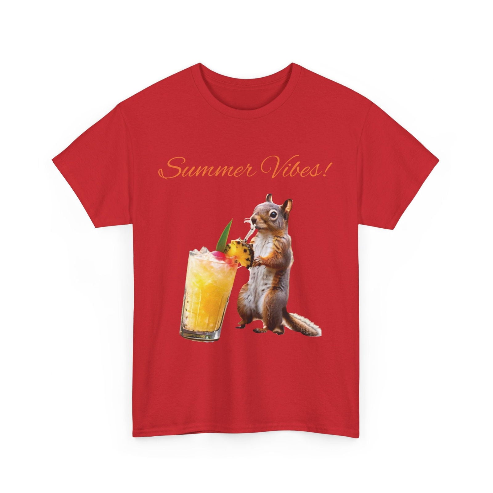 Summer Squirrel Chill Unisex Heavy Cotton Tee - S-Mart Shop Smart Treasures