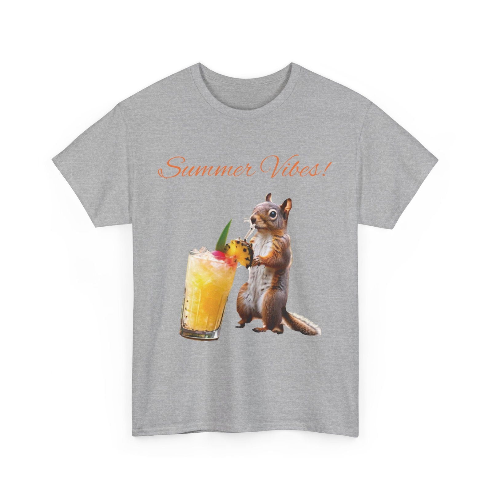 Summer Squirrel Chill Unisex Heavy Cotton Tee - S-Mart Shop Smart Treasures