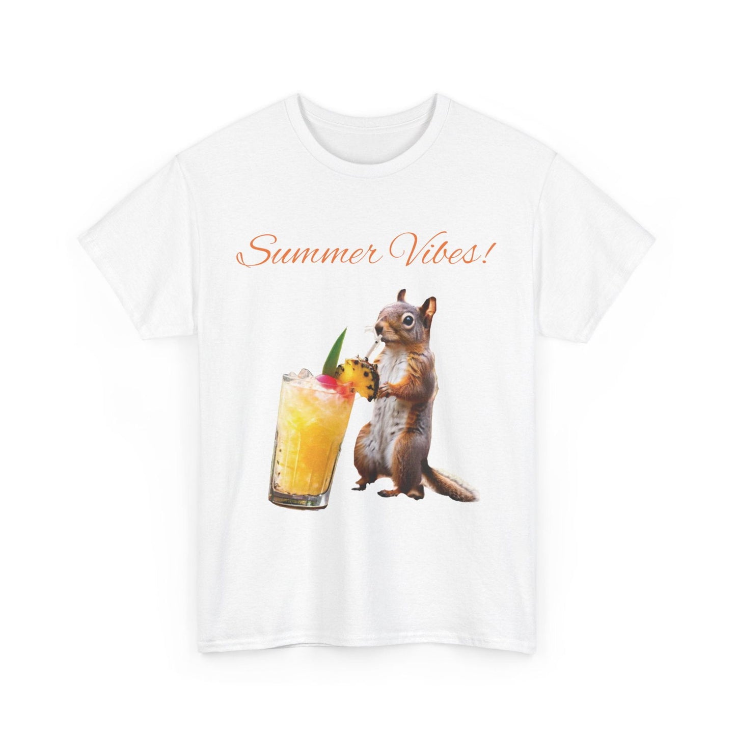 Summer Squirrel Chill Unisex Heavy Cotton Tee - S-Mart Shop Smart Treasures