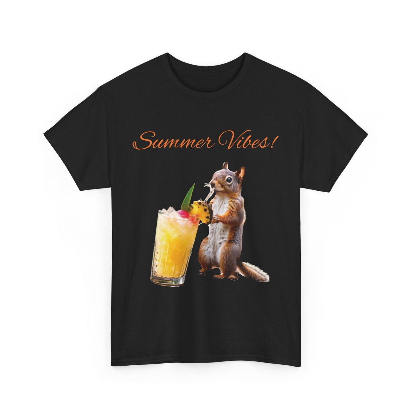 Summer Squirrel Chill Unisex Heavy Cotton Tee - S-Mart Shop Smart Treasures