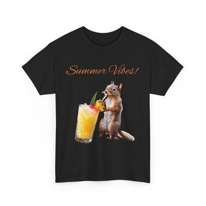 Summer Squirrel Chill Unisex Heavy Cotton Tee - S-Mart Shop Smart Treasures