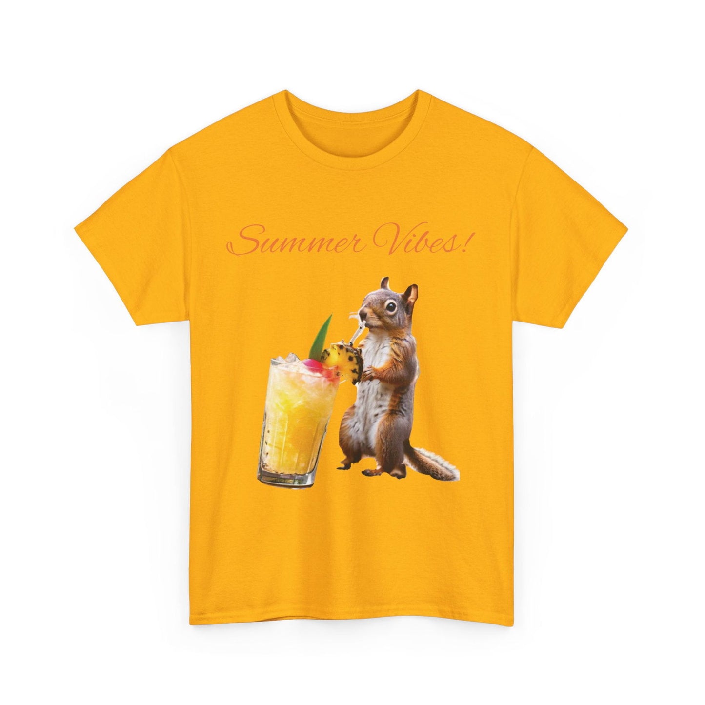 Summer Squirrel Chill Unisex Heavy Cotton Tee - S-Mart Shop Smart Treasures