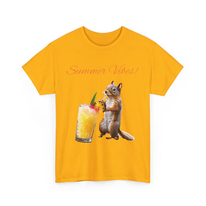 Summer Squirrel Chill Unisex Heavy Cotton Tee - S-Mart Shop Smart Treasures