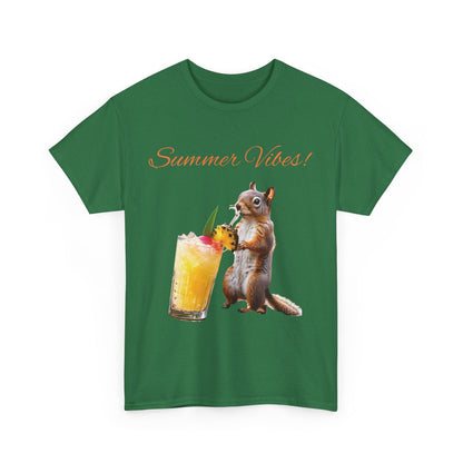 Summer Squirrel Chill Unisex Heavy Cotton Tee - S-Mart Shop Smart Treasures