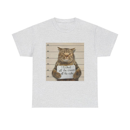 The Cat Did It Unisex Heavy Cotton Tee - S-Mart Shop Smart Treasures