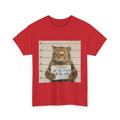 The Cat Did It Unisex Heavy Cotton Tee - S-Mart Shop Smart Treasures