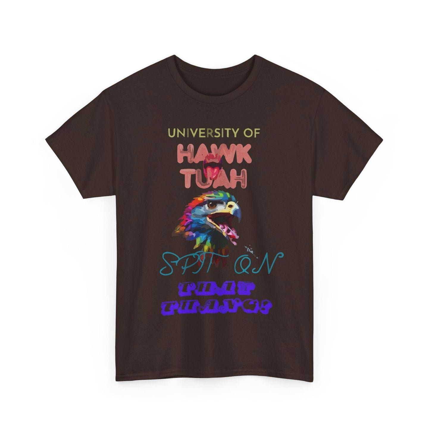 University Of Hawk Tuah Unisex Heavy Cotton Tee - S-Mart Shop Smart Treasures