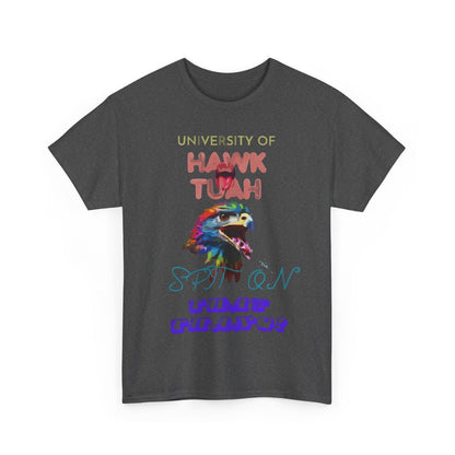 University Of Hawk Tuah Unisex Heavy Cotton Tee - S-Mart Shop Smart Treasures