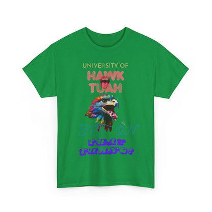 University Of Hawk Tuah Unisex Heavy Cotton Tee - S-Mart Shop Smart Treasures