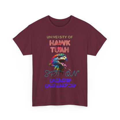 University Of Hawk Tuah Unisex Heavy Cotton Tee - S-Mart Shop Smart Treasures