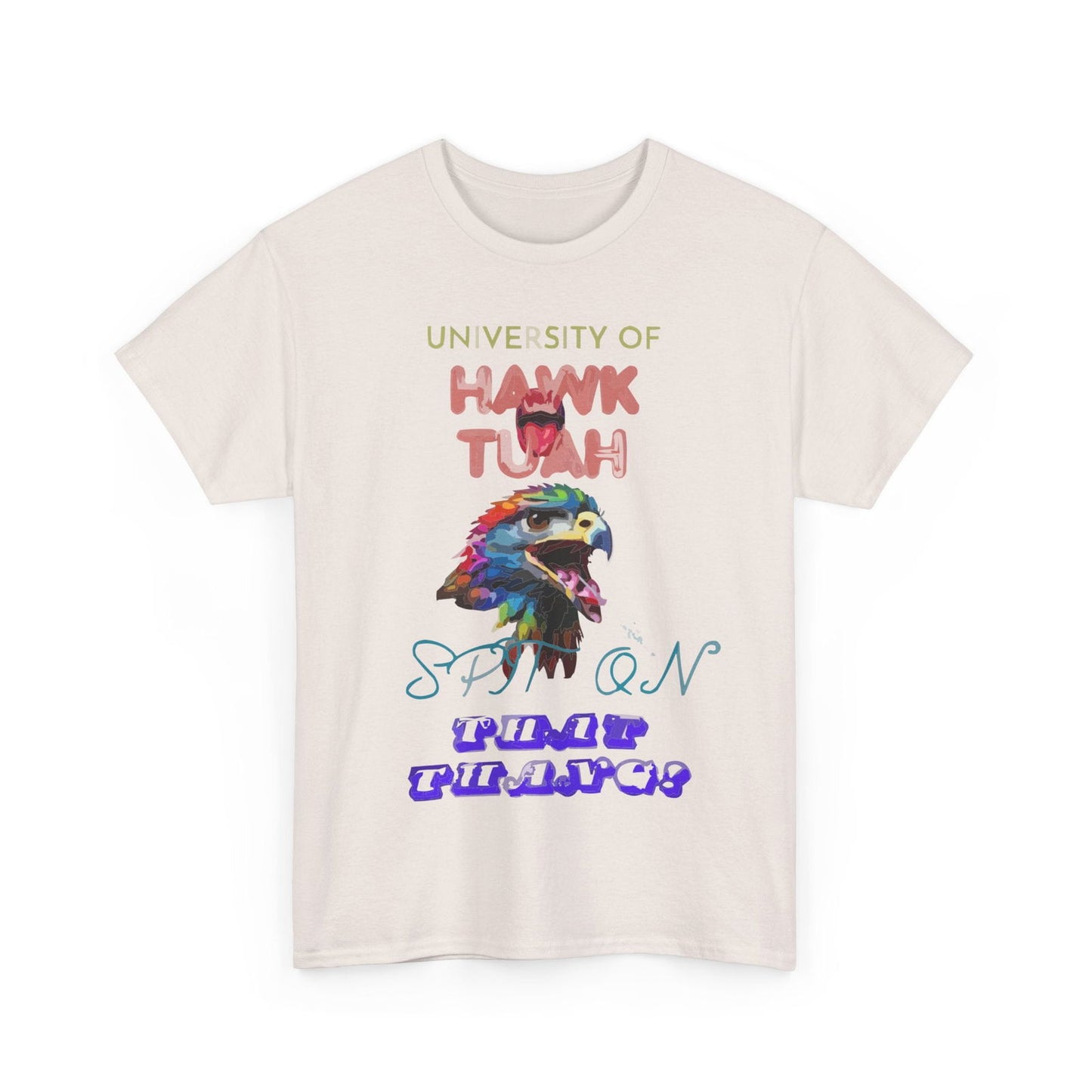 University Of Hawk Tuah Unisex Heavy Cotton Tee - S-Mart Shop Smart Treasures