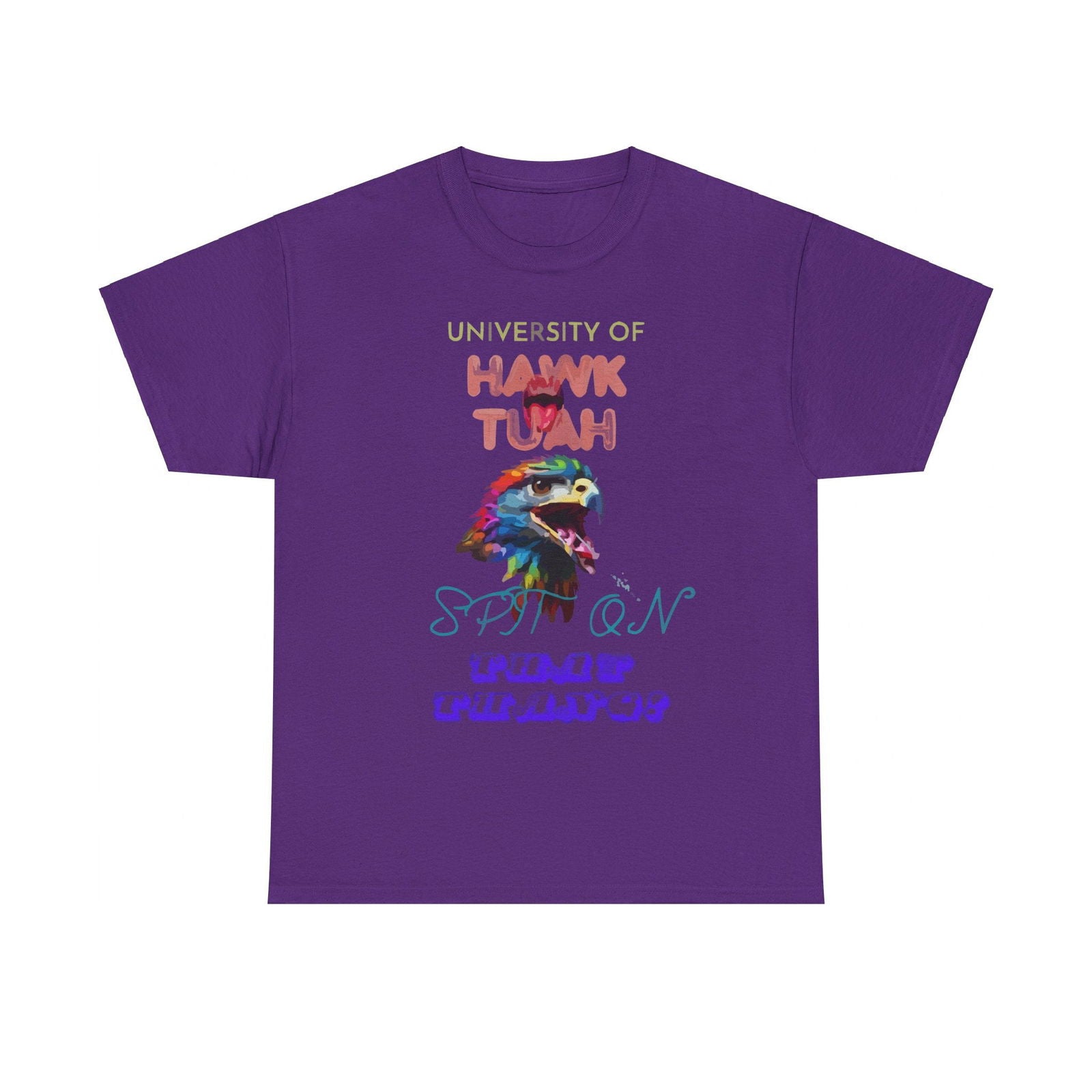 University Of Hawk Tuah Unisex Heavy Cotton Tee - S-Mart Shop Smart Treasures