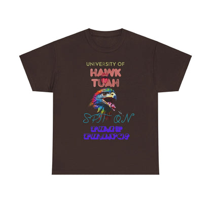 University Of Hawk Tuah Unisex Heavy Cotton Tee - S-Mart Shop Smart Treasures