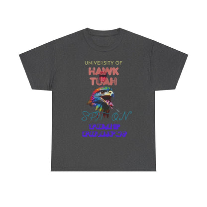 University Of Hawk Tuah Unisex Heavy Cotton Tee - S-Mart Shop Smart Treasures