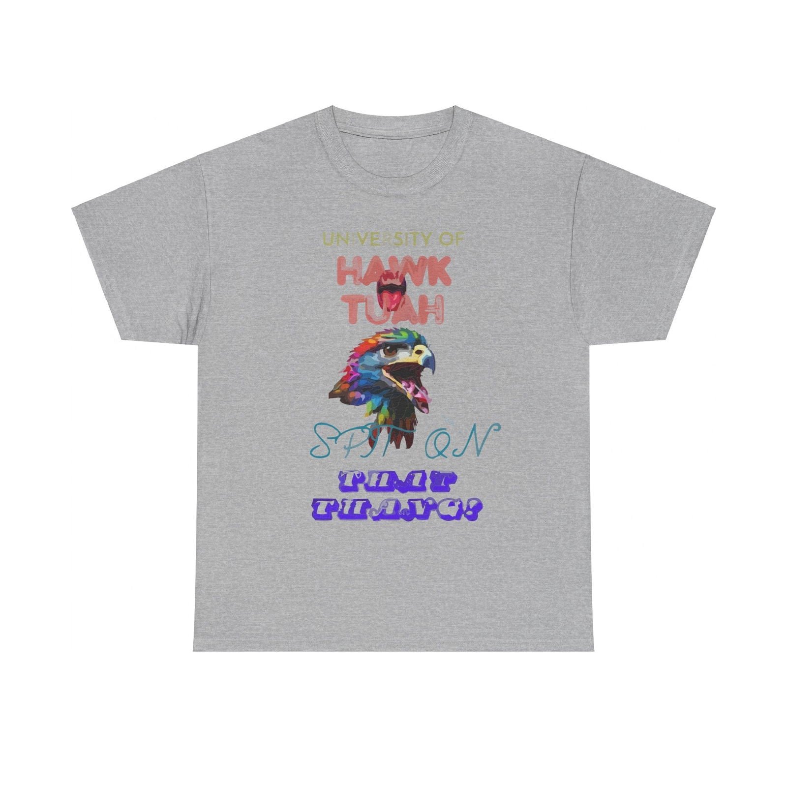 University Of Hawk Tuah Unisex Heavy Cotton Tee - S-Mart Shop Smart Treasures