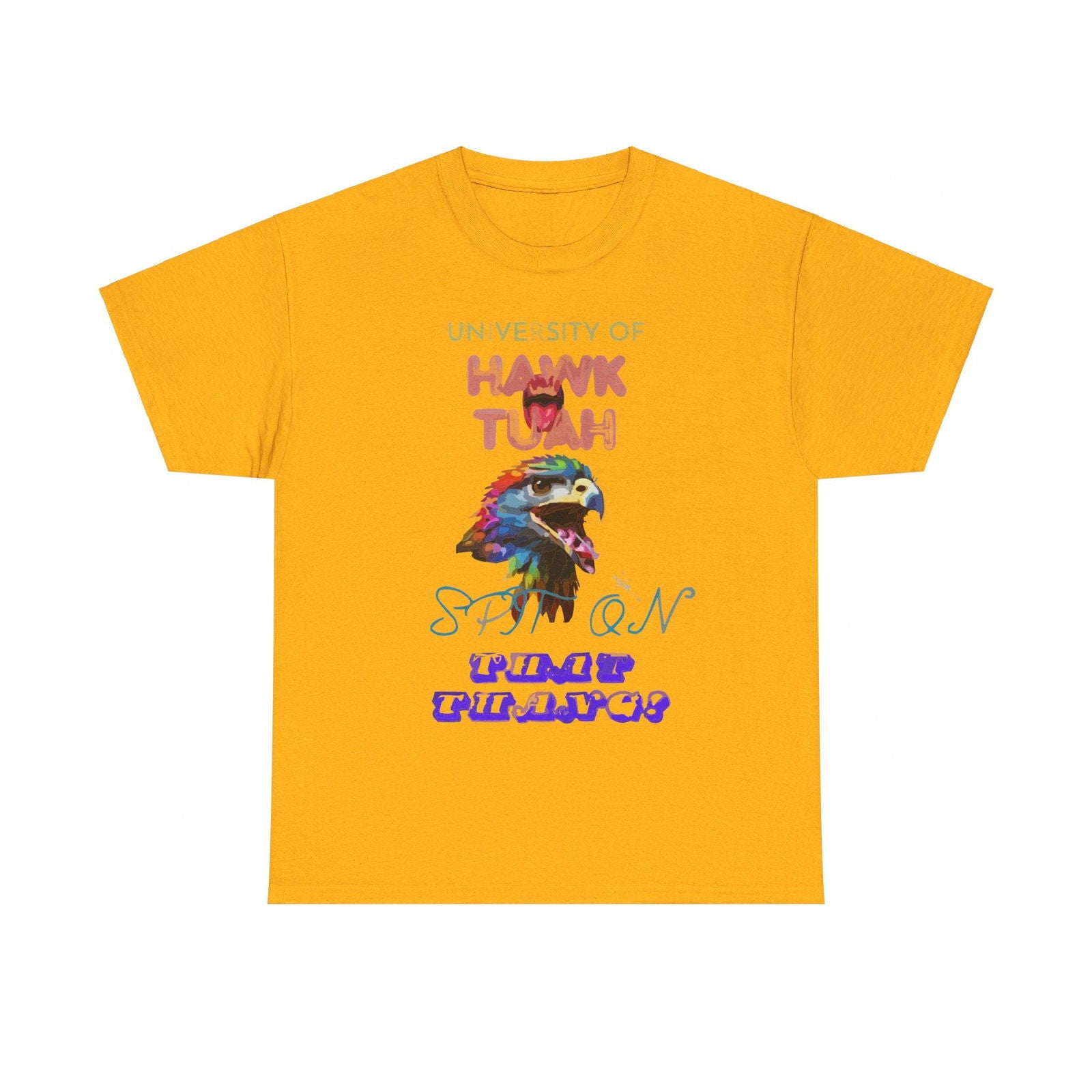University Of Hawk Tuah Unisex Heavy Cotton Tee - S-Mart Shop Smart Treasures