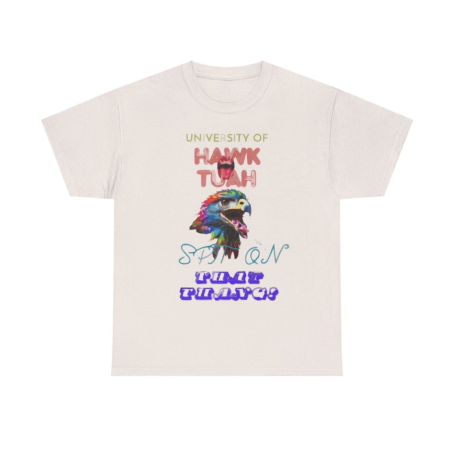 University Of Hawk Tuah Unisex Heavy Cotton Tee - S-Mart Shop Smart Treasures