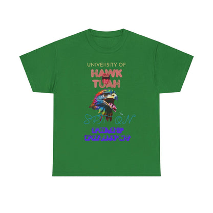 University Of Hawk Tuah Unisex Heavy Cotton Tee - S-Mart Shop Smart Treasures