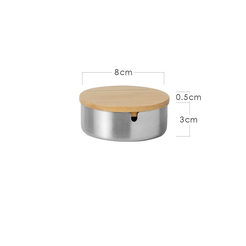 Simple Thickened Practical Stainless Steel Ash Tray