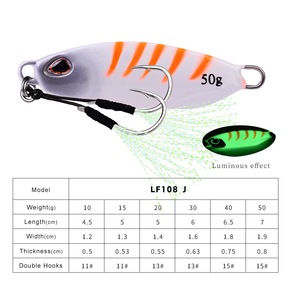 Long Throw Submerged Metal Decoy Fishing Gear