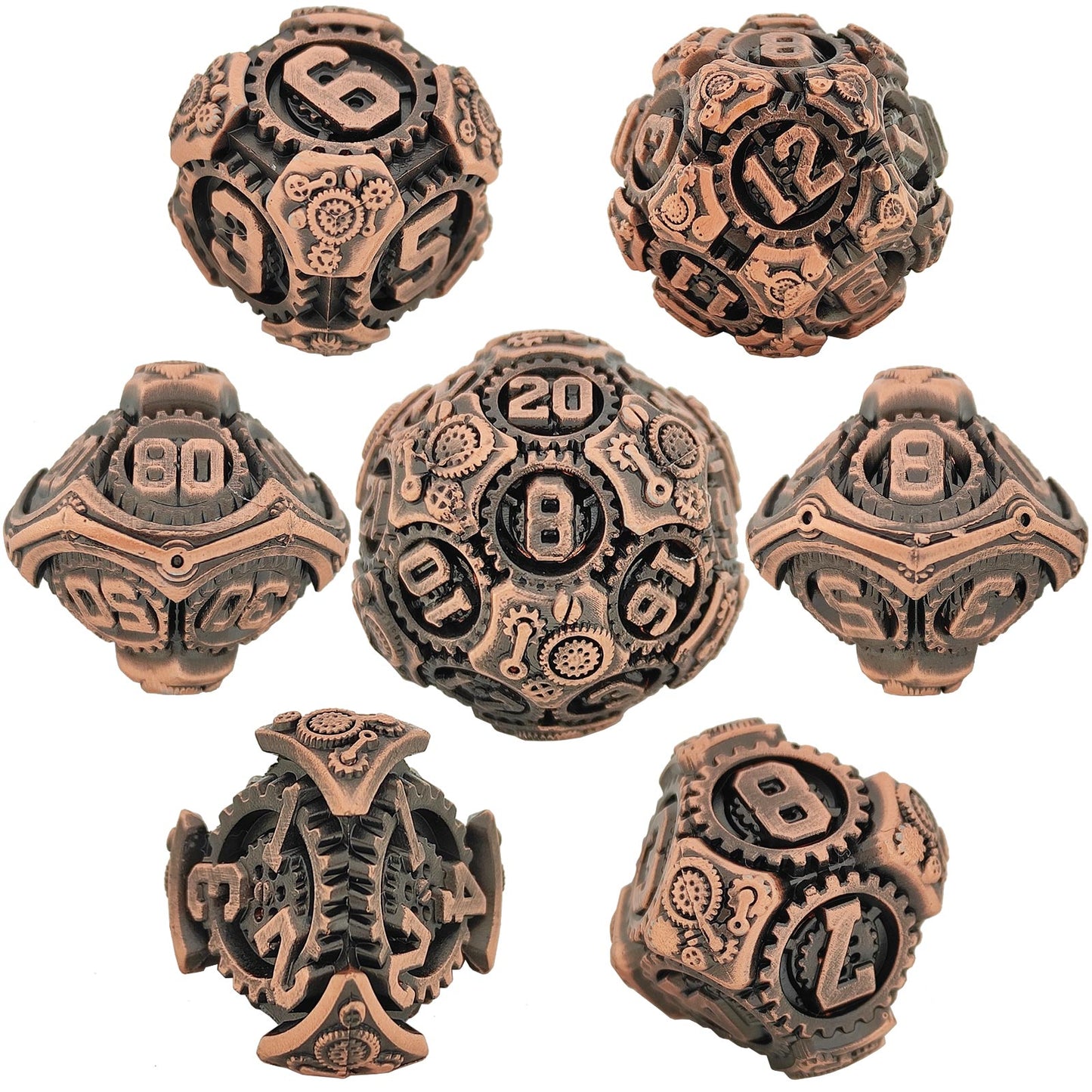 Metal Polyhedral Board Game Dice