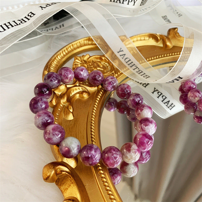 Natural Crystal Snowflake Grandmother Crystal Purple Bracelet