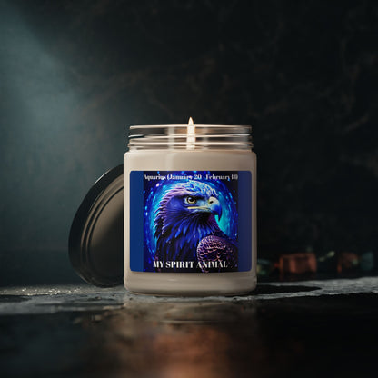 Aquarius (January 20 - February 18) Majestic Eagle Scented Soy Candle - 9oz Aromatherapy Candle for Nature Lovers - S-Mart Shop Smart Treasures