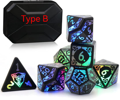 Rechargeable LED Electronic Luminescent Dice