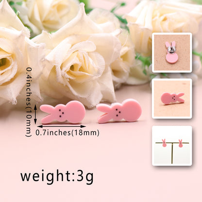 Women's Cute Fashion Rabbit Shape Easter Acrylic Earrings