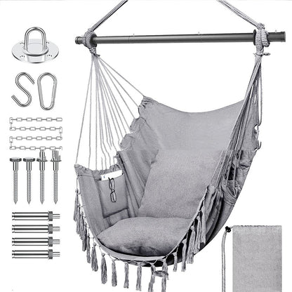 Folding Reinforced Iron Pipe Outdoor Hammock Anti-rollover Bedroom Swing Hanging Chair