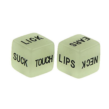 Couple Luminous English Engraving Dice