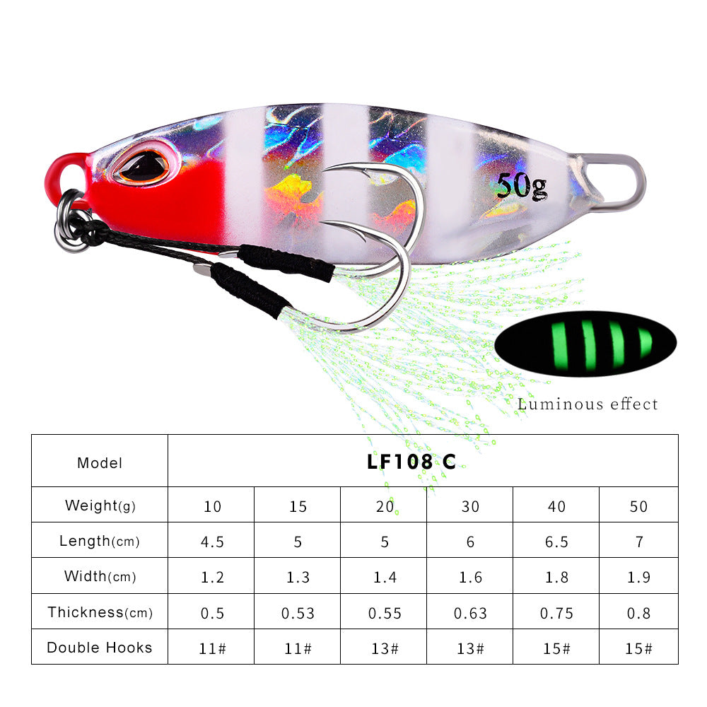 Long Throw Submerged Metal Decoy Fishing Gear