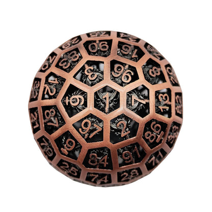 D100 Hollow 100 Surface Metal Dice