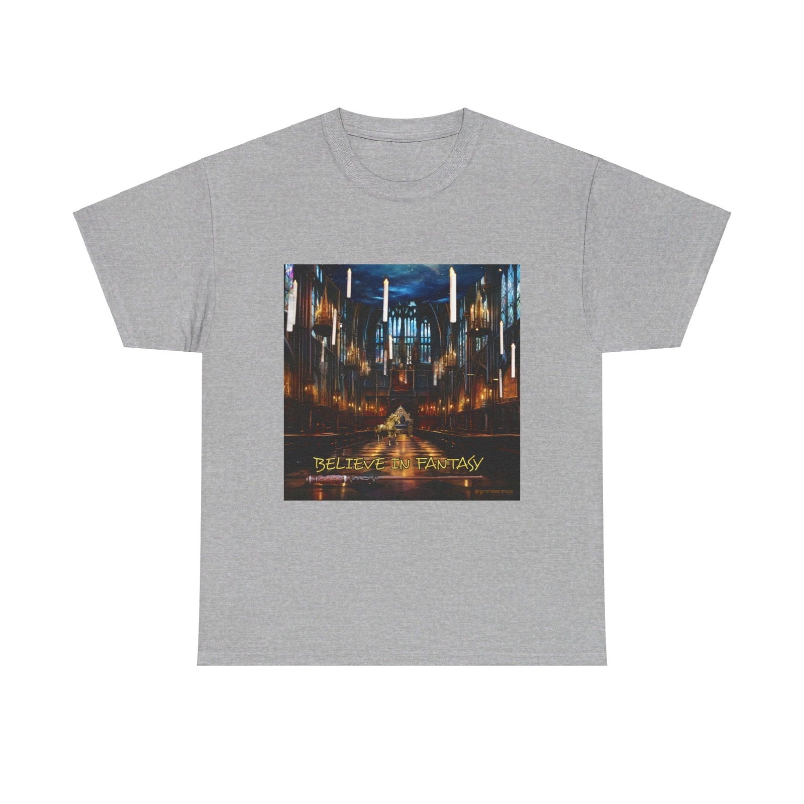 Believe In Fantasy Unisex Heavy Cotton Tee - S - Mart Shop Smart Treasures