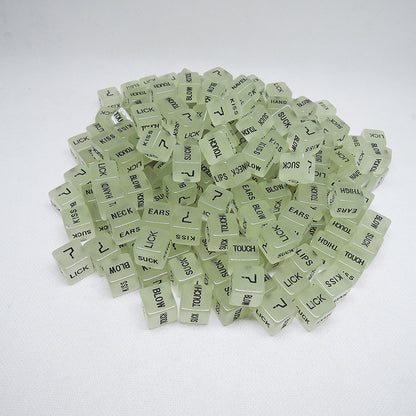 Couple Luminous English Engraving Dice