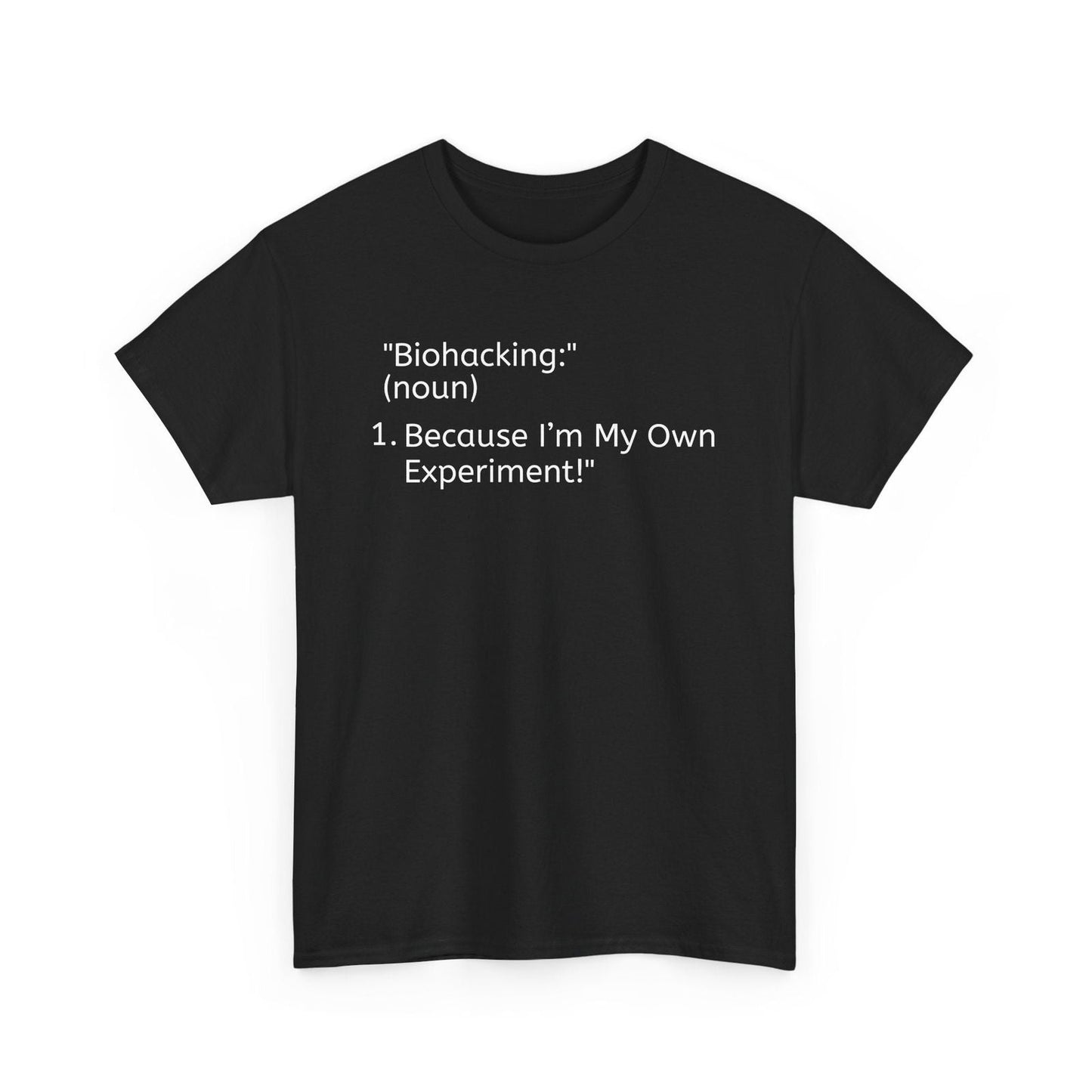 Biohacking Unisex Heavy Cotton Tee - Experiment with Style - S-Mart Shop Smart Treasures