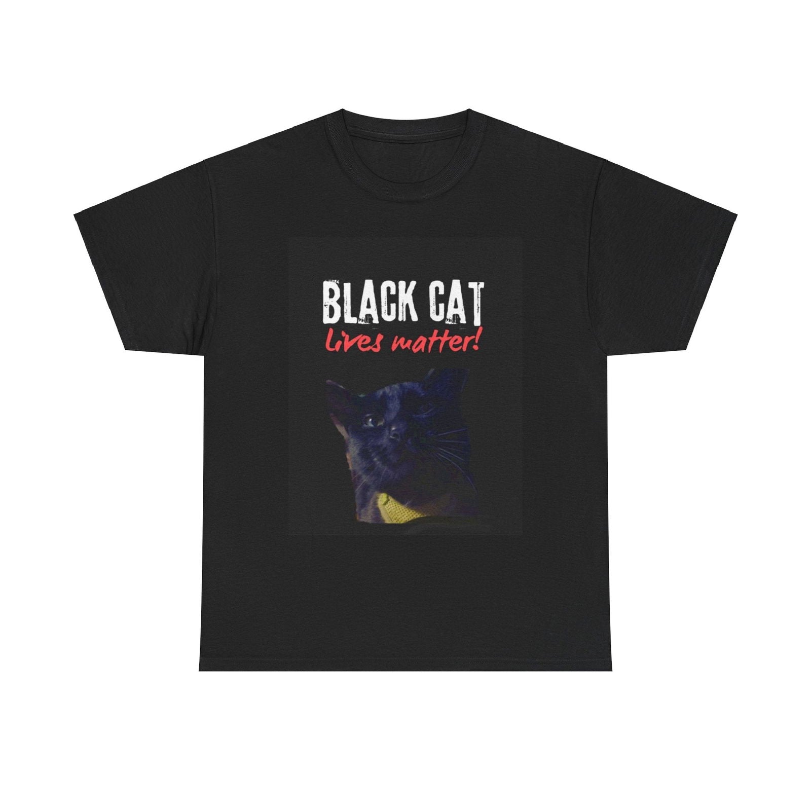 Black Cat Lives Matter Unisex Heavy Cotton Tee - S-Mart Shop Smart Treasures