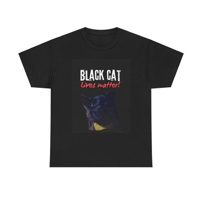 Black Cat Lives Matter Unisex Heavy Cotton Tee - S-Mart Shop Smart Treasures