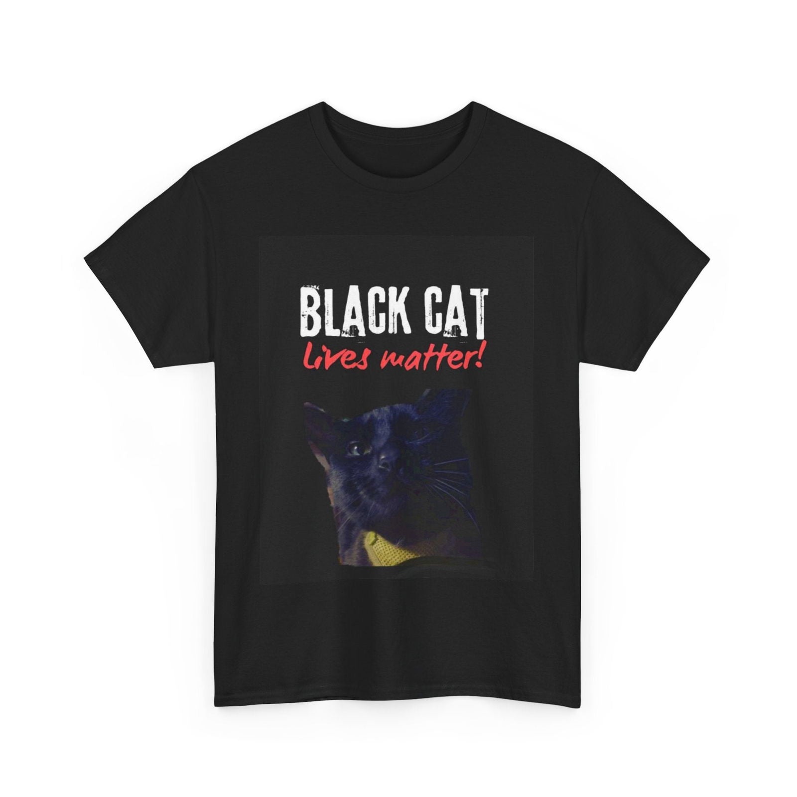 Black Cat Lives Matter Unisex Heavy Cotton Tee - S-Mart Shop Smart Treasures