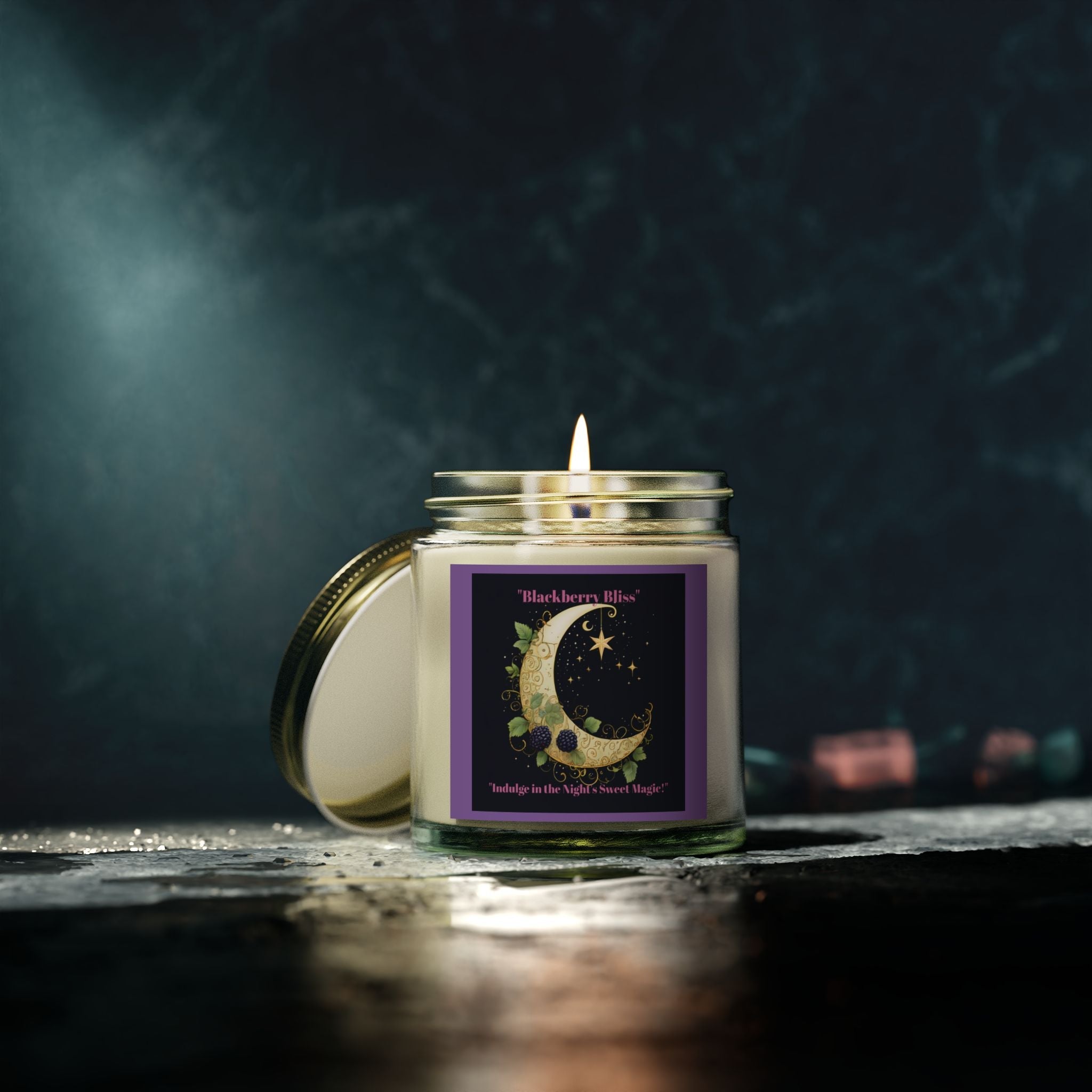 Blackberry Bliss Scented Candle - Coconut Apricot Wax, 4oz & 9oz - S-Mart Shop Smart Treasures