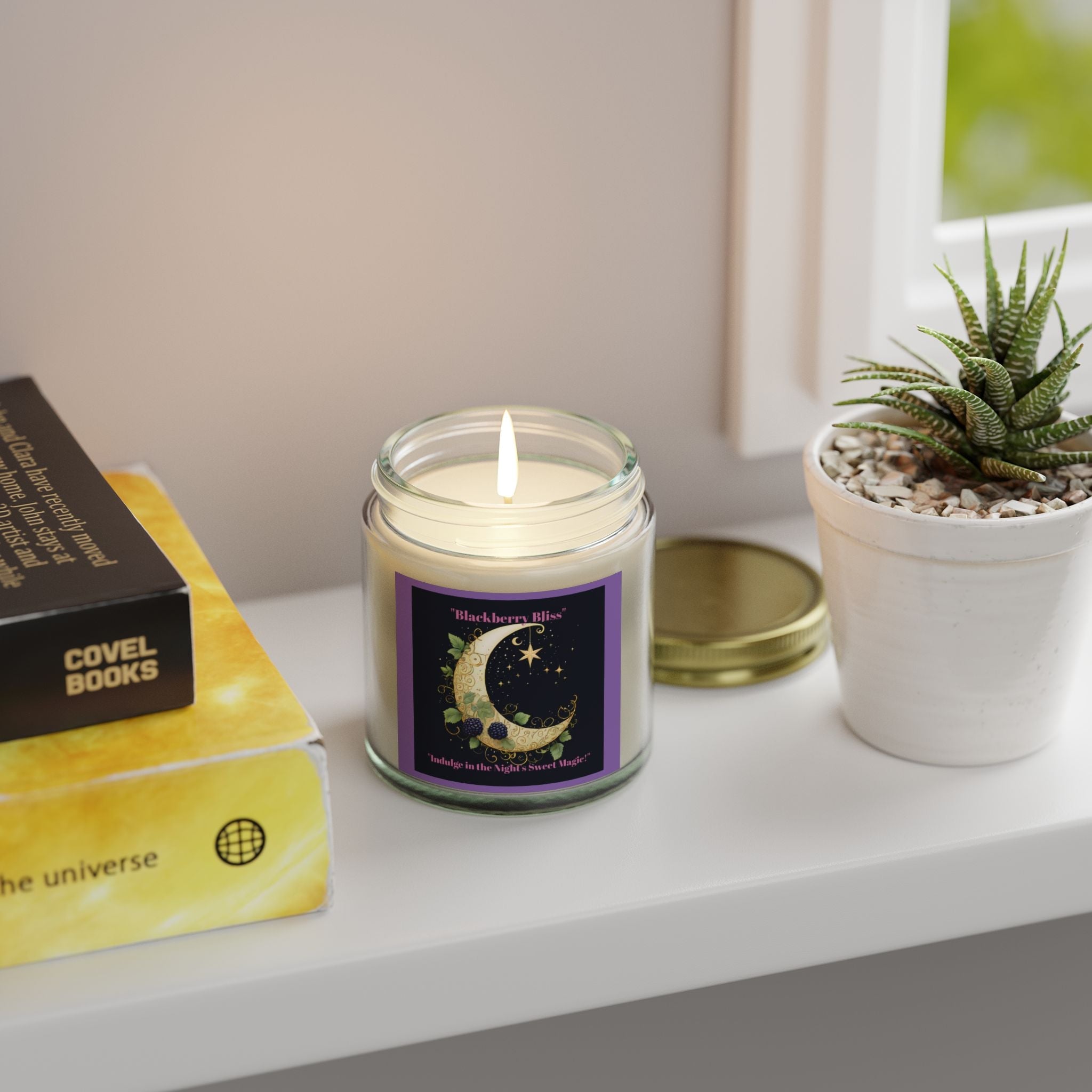 Blackberry Bliss Scented Candle - Coconut Apricot Wax, 4oz & 9oz - S-Mart Shop Smart Treasures