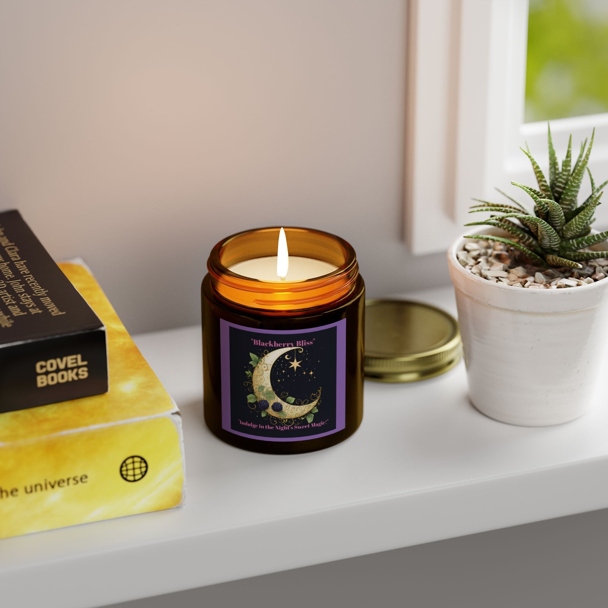 Blackberry Bliss Scented Candle - Coconut Apricot Wax, 4oz & 9oz - S-Mart Shop Smart Treasures