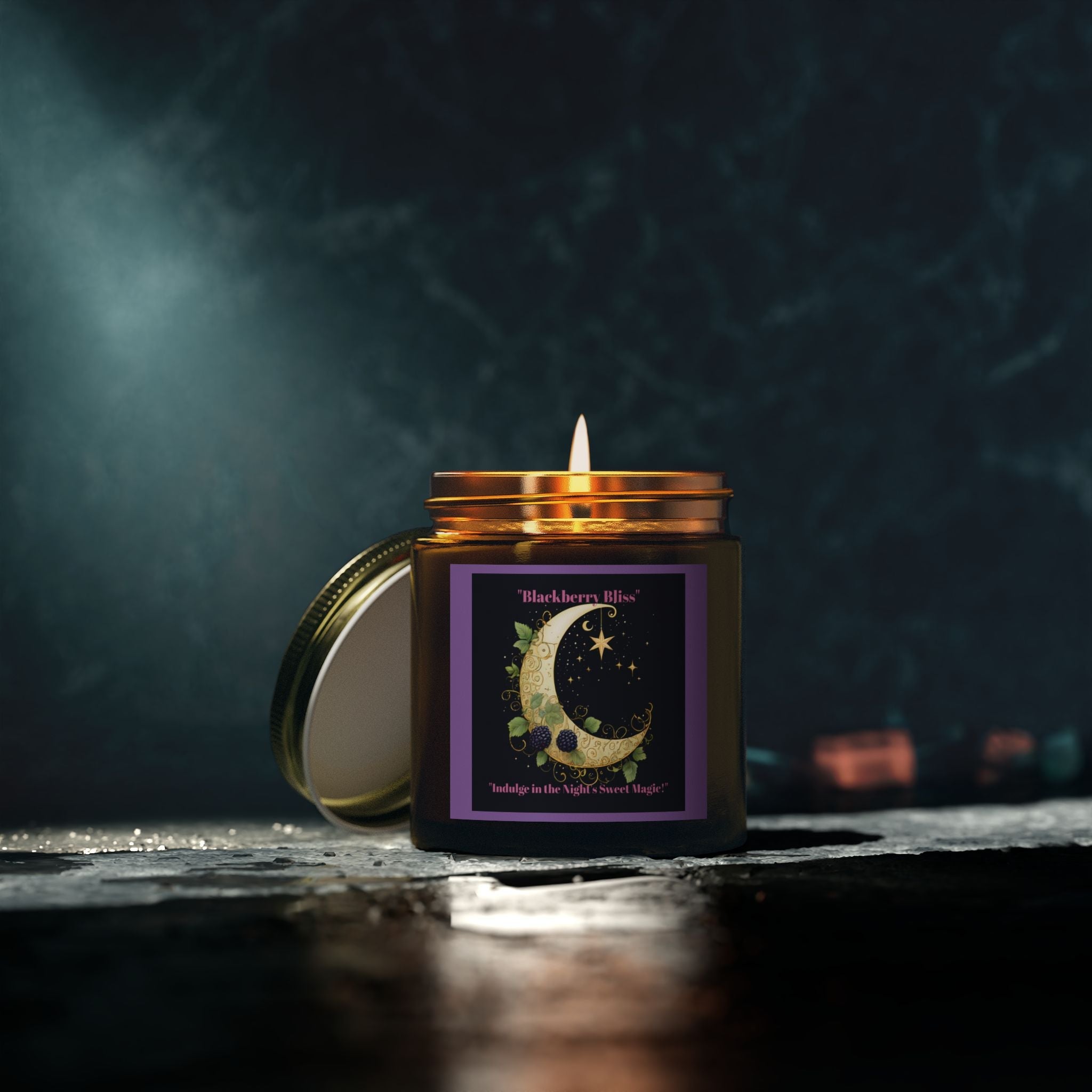 Blackberry Bliss Scented Candle - Coconut Apricot Wax, 4oz & 9oz - S-Mart Shop Smart Treasures
