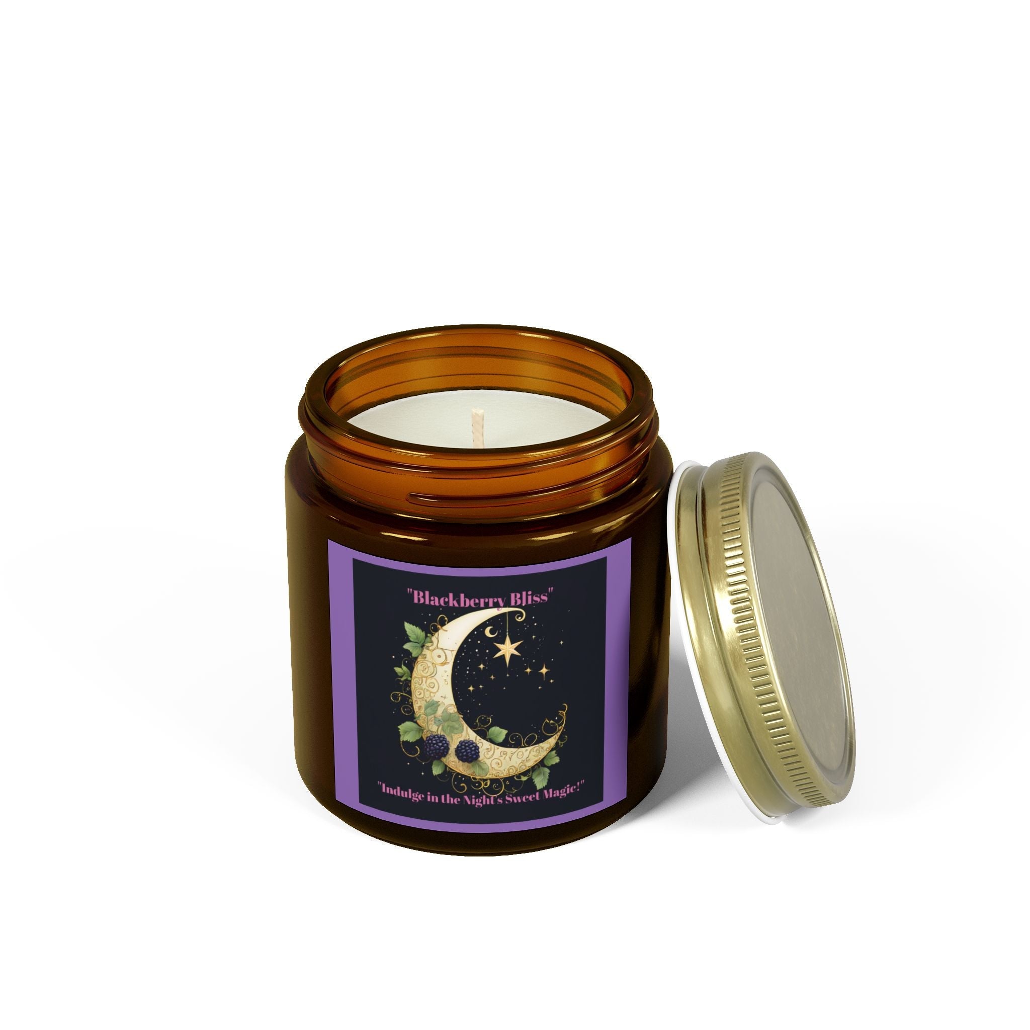 Blackberry Bliss Scented Candle - Coconut Apricot Wax, 4oz & 9oz - S-Mart Shop Smart Treasures