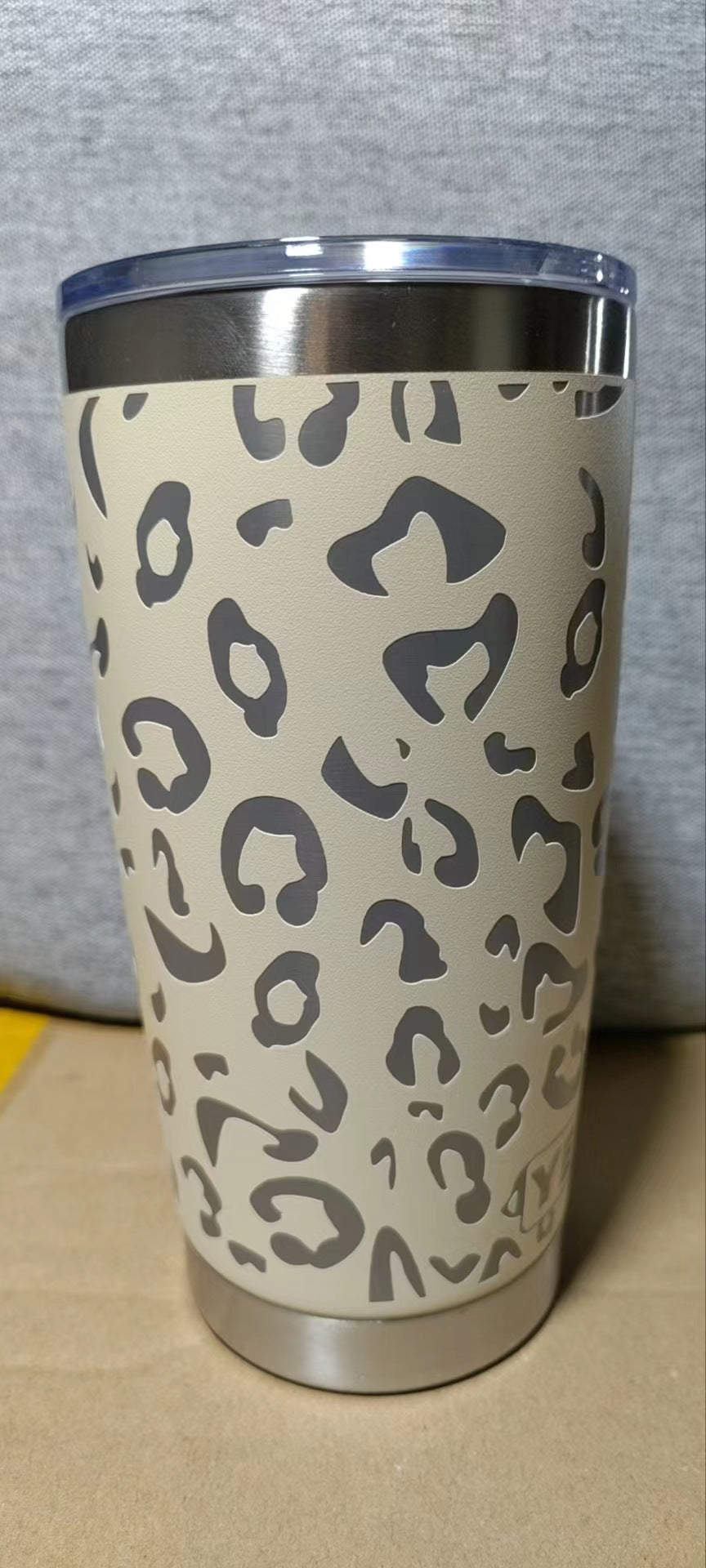 Laser Leopard Print Stainless Steel Insulated Mug