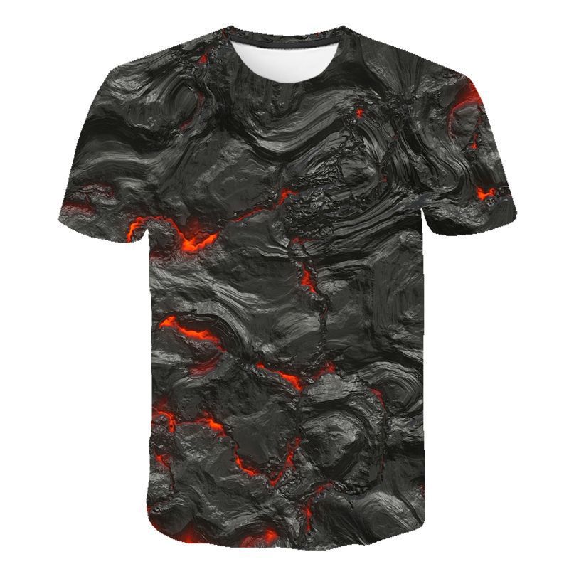 3D Digital Printing Burning Flame 3DT Shirt